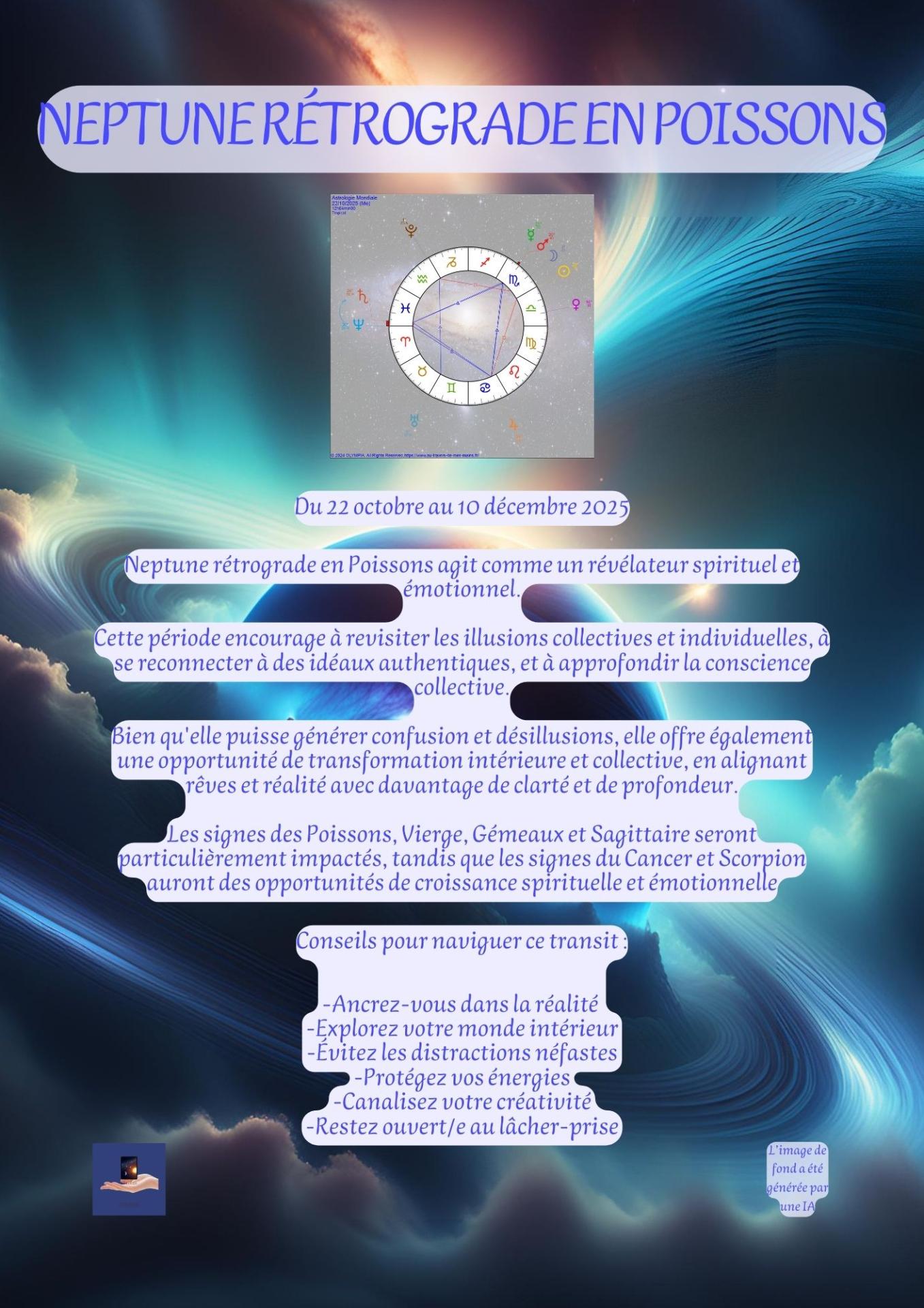 Neptune retrograde en poissons