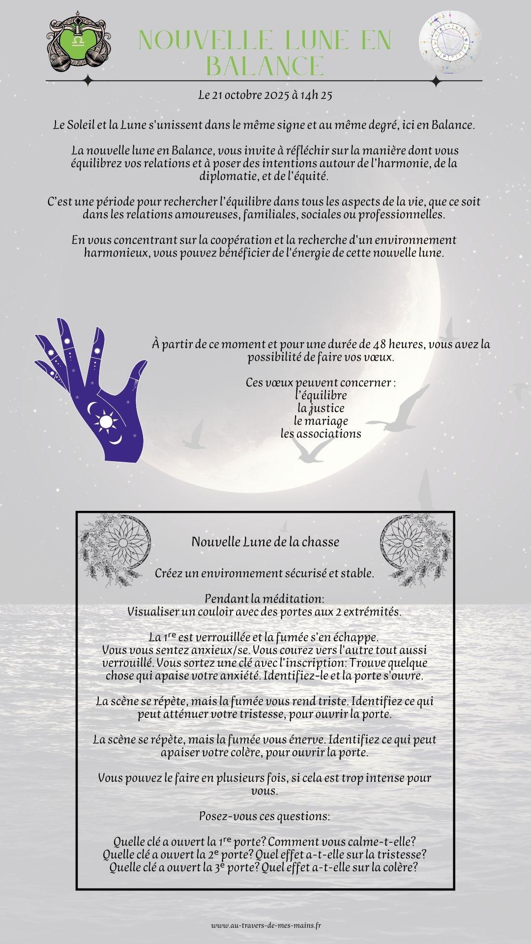 Nouvelle lune en balance