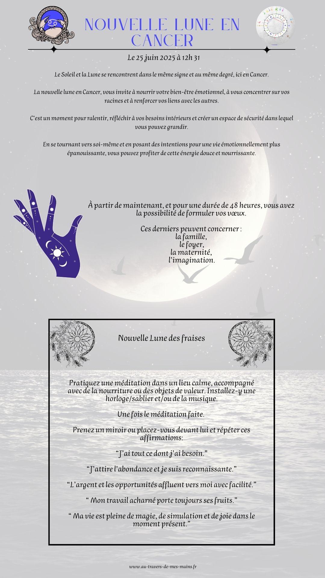 Nouvelle lune en cancer