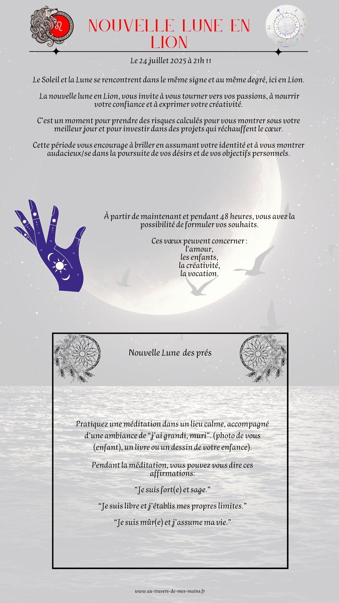Nouvelle lune en lion