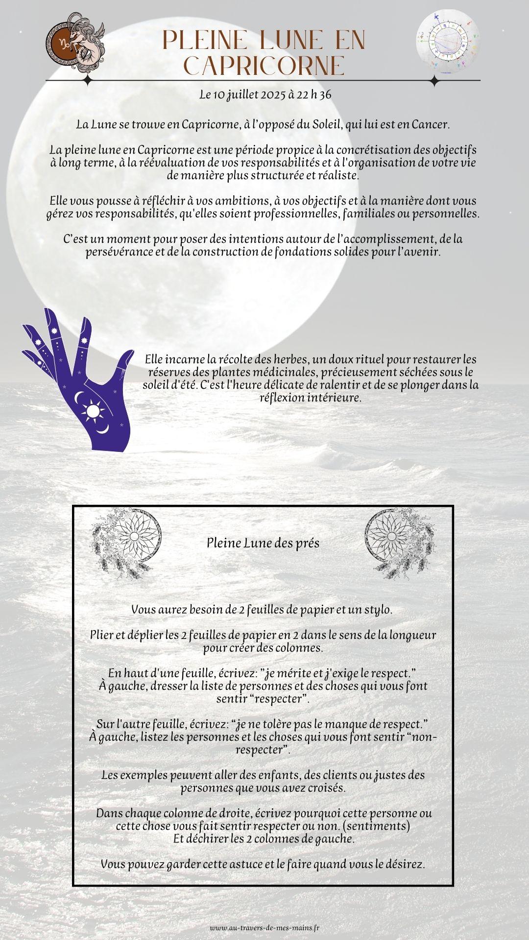 Pleine lune en capricorne