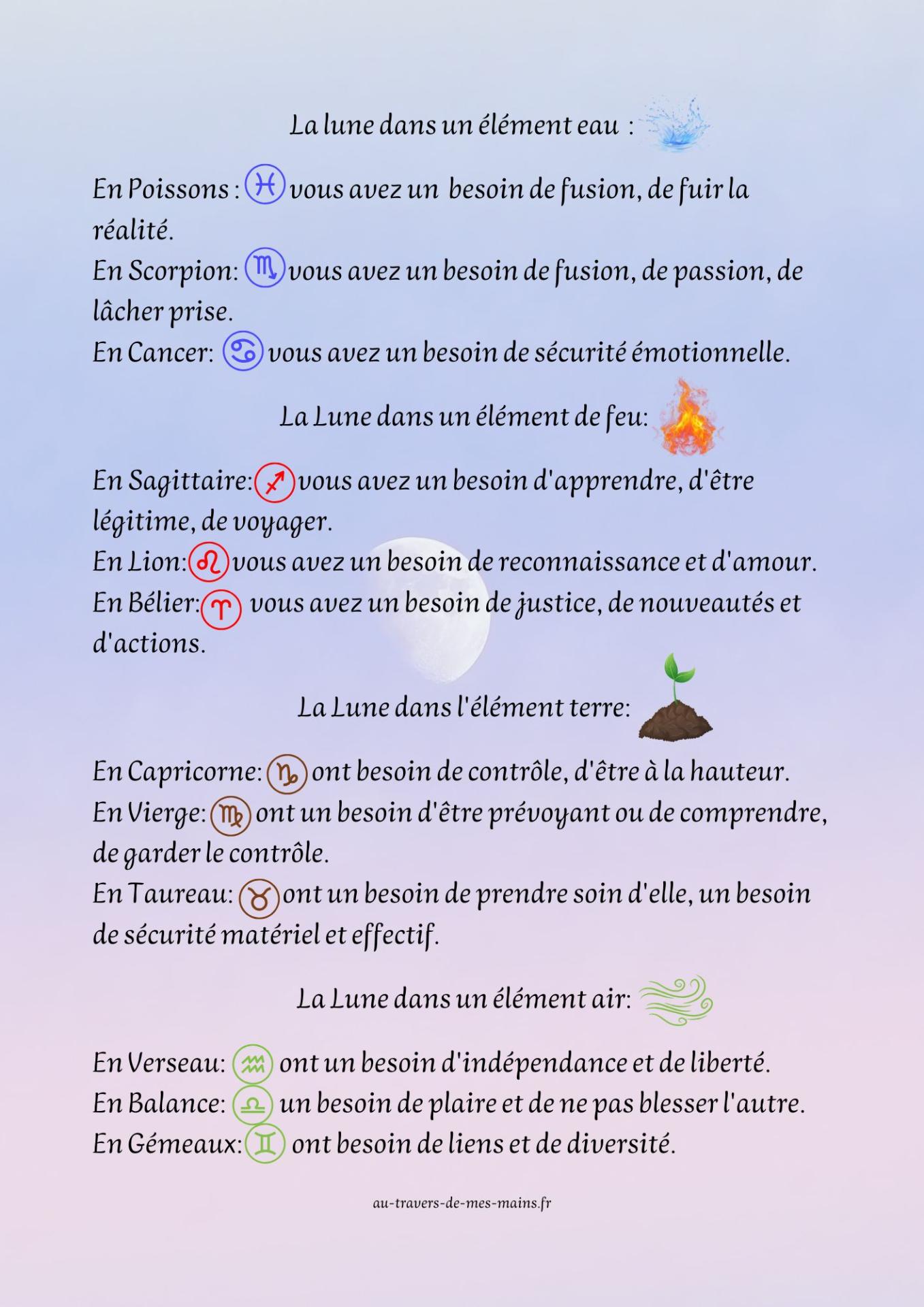 Votre lune natale et vos besoins
